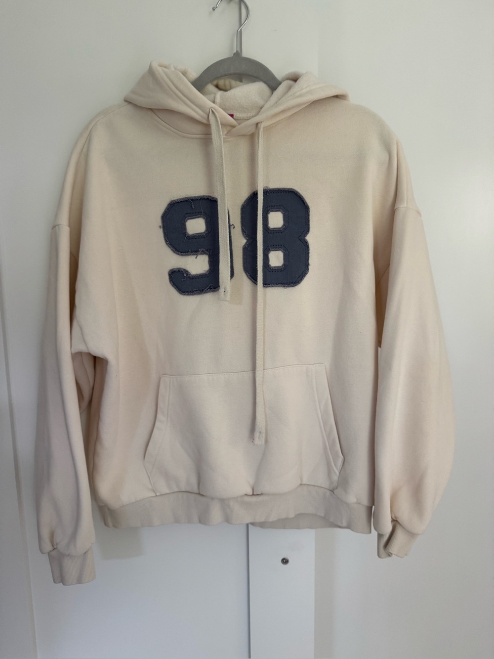 Edikted Cream 98 Oversized Hoodie Sweatshirt XS
